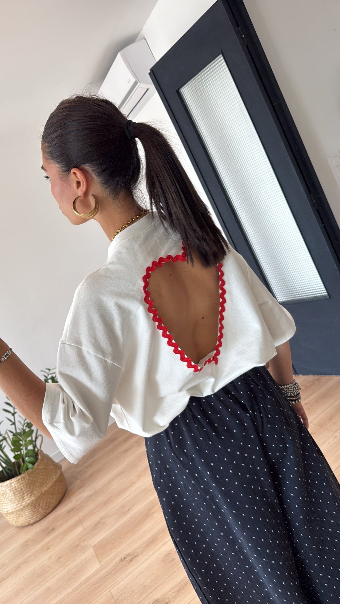 T-SHIRT BLANC "COEUR"