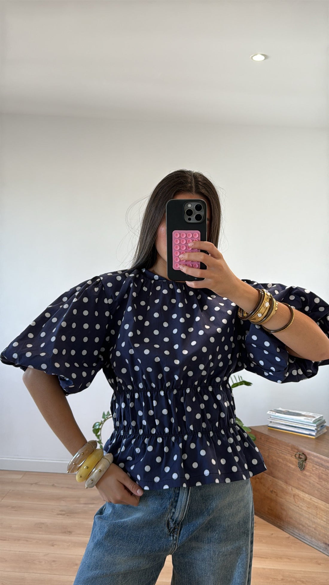 BLOUSE BLEU "MORGANE"